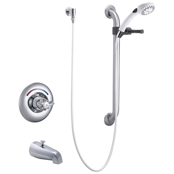 Shower Head Kit, Chrome, Wall